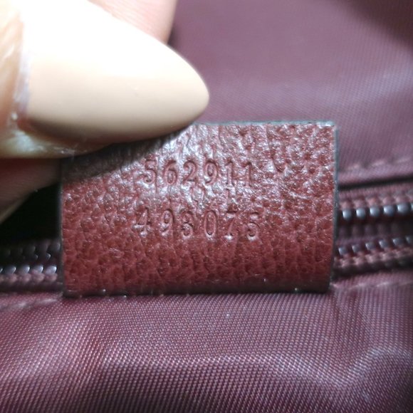 GUCCI ALPINA TREKKING BACKPACK BURGUNDY GG MONOGRAM CANVAS - Picture 12 of 12